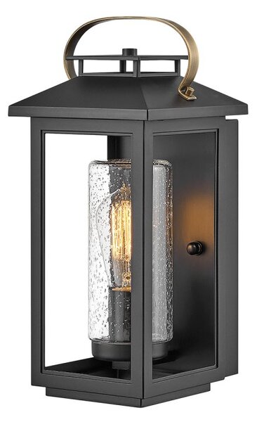 Quintiesse QN-ATWATER-S-BK Atwater Single Small Outdoor Wall Lantern In Black Finish IP44