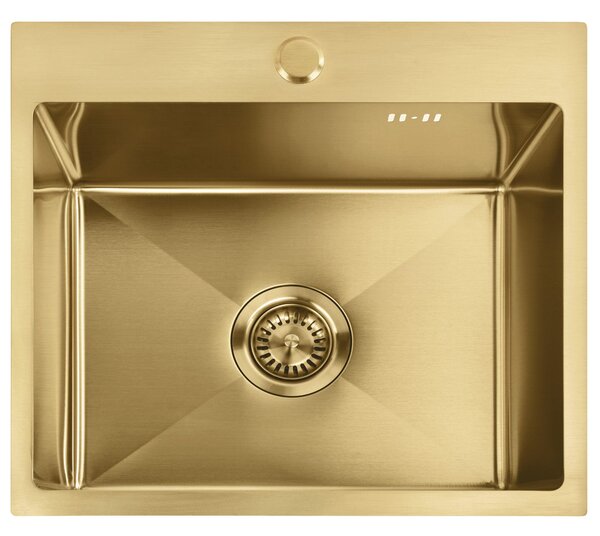 Stainless steel sink Leo 50 BRUSH GOLD