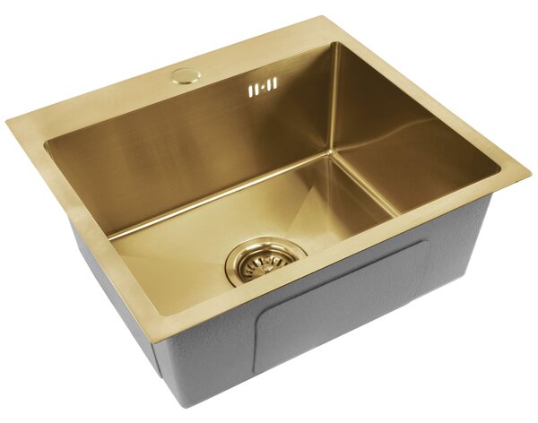 Stainless steel sink Leo 50 BRUSH GOLD