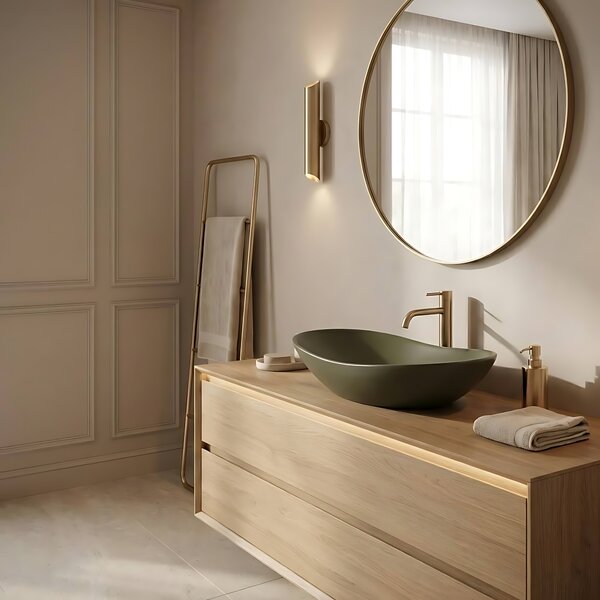 Countertop Basin Rea Royal Olive Matt