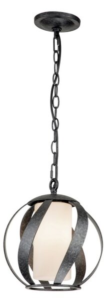 Quintiesse QN-BLACKSMITH-P-OBK Blacksmith Single Outdoor Chandelier In Old Black Finish