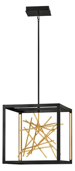 Quintiesse QN-STYX-LED-P-BG Styx Dimmable LED Ceiling Pendant Light In Black And Gold Finish
