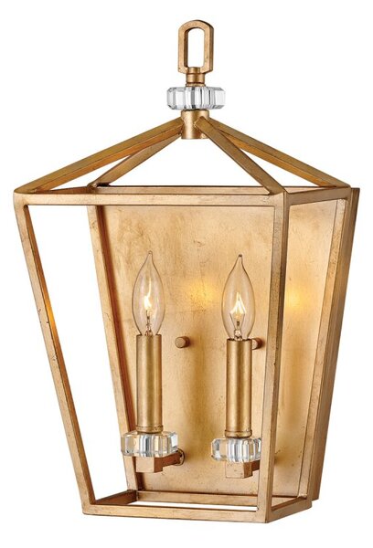 Quintiesse QN-STINSON2-DBR Stinson Twin Wall Light In Distressed Brass Finish