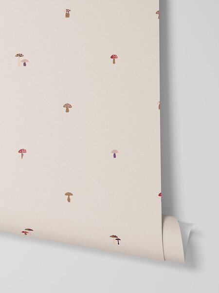 Cream Mushrooms Wallpaper | Default | Piglet in Bed