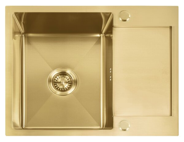 Stainless steel sink Paul BRUSH GOLD