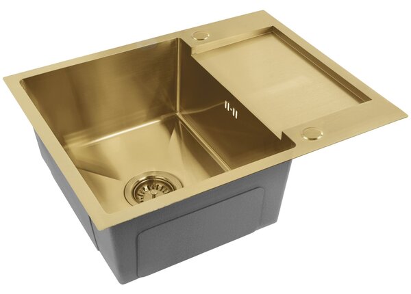 Stainless steel sink Paul BRUSH GOLD