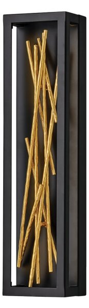 Quintiesse QN-STYX-LED-W-BG Styx Dimmable LED Wall Light In Black And Gold Finish