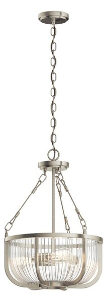 Quintiesse QN-ROUX3-BN Roux 3 Light Ceiling Light In Brushed Nickel Finish