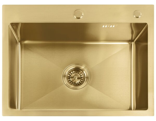 Stainless steel sink Liam BRUSH GOLD