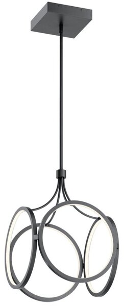 Quintiesse QN-CIRI-P-MBK Ciri Integral LED Ceiling Pendant Light In Matte Black Finish