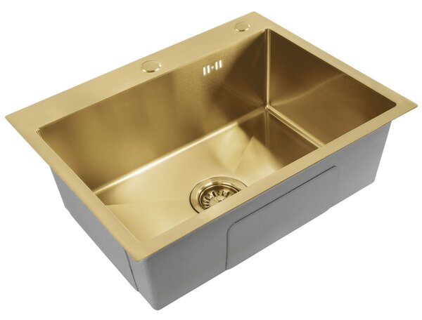 Stainless steel sink Liam BRUSH GOLD