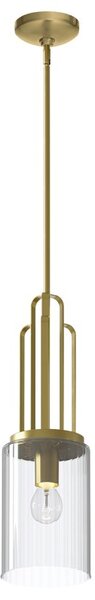 Quintiesse QN-KIMROSE-MP-BNB Kimrose 1 Light Mini Ceiling Pendant Light In Brushed Natural Brass