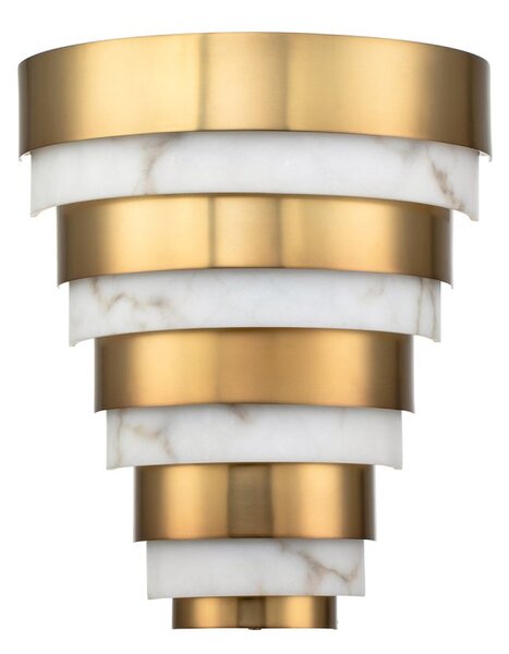 Quintiesse QN-ECHELON-W Echelon Integral LED Wall Light In Heritage Brass Finish