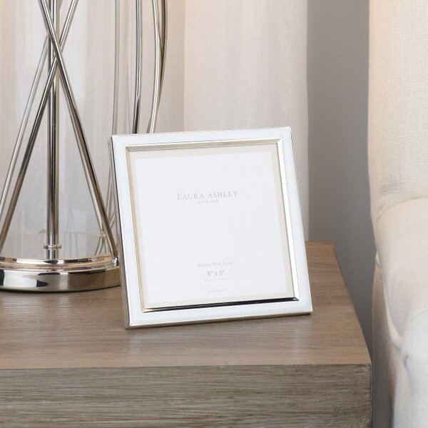 Laura Ashley LA3756179-Q Steynton Photo Frame In Polished Silver Finish 5 x 5"