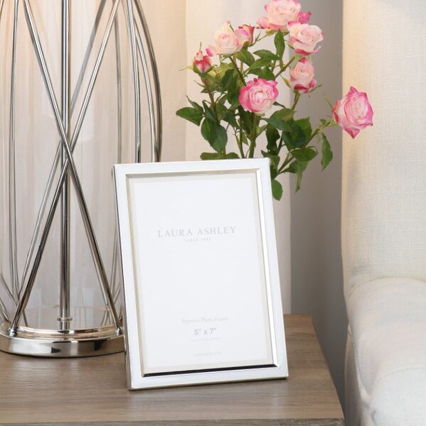 Laura Ashley LA3756180-Q Steynton Photo Frame In Polished Silver Finish 5 x 7"