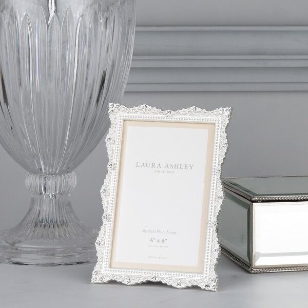Laura Ashley LA3756172-Q Sherfield Photo Frame In Polished Silver Finish 4 x 6"