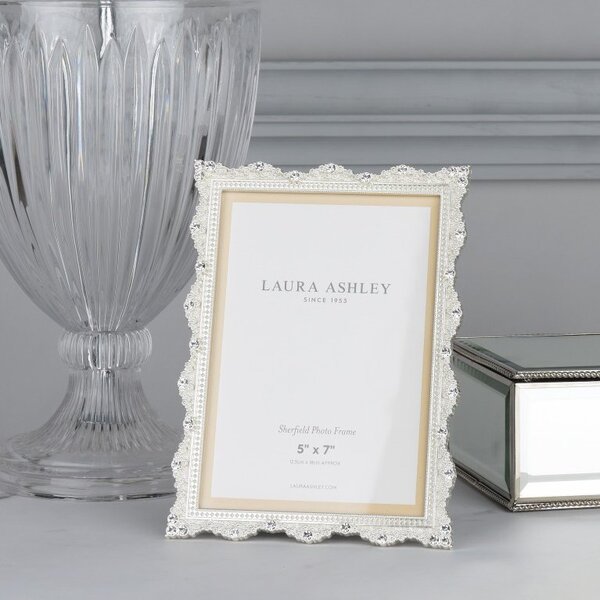 Laura Ashley LA3756173-Q Sherfield Photo Frame In Polished Silver Finish 5 x 7"