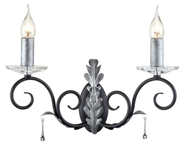 Elstead AML2 Black/Silver Amarilli Double Wall Light