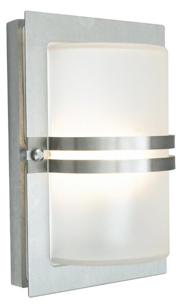 Norlys Basel Wall Light Stainless Steel with Frosted Glass