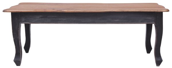 Coffee Table Black 120x60x45 cm Solid Mahogany Wood