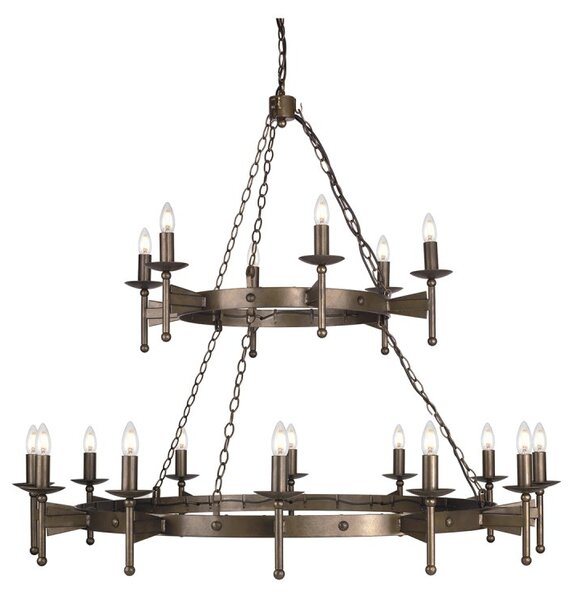CW18 Cromwell 18 Light Wrought Iron Chandelier