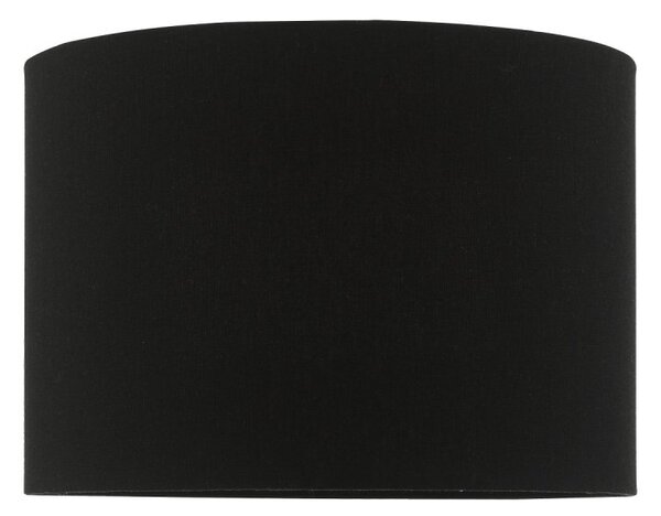 Dar Lighting Max Black Cotton Drum Shade 24 cm