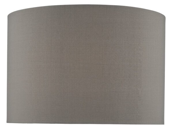 Dar Lighting Mubina Grey Faux Silk Drum Shade 30cm