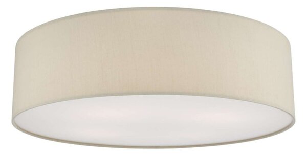 Dar Lighting Cierro 4 Light Flush Ceiling Light With Taupe Shade And White Diffuser 60 cm