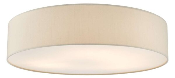 Dar Lighting Cierro 6 Light Flush Ceiling Light With Taupe Shade And White Diffuser 80 cm
