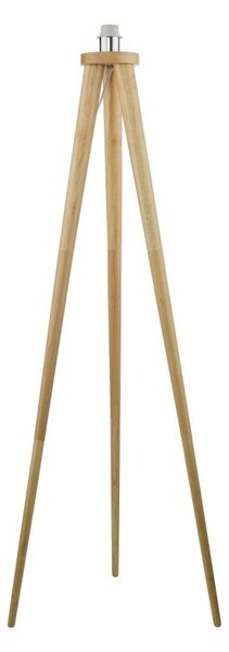 Dar Lighting Ivor Tripod Floor Lamp In Natural Wood Base Only