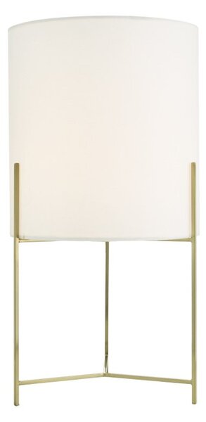 Dar Lighting Michaela Table Lamp In Gold With White Cotton Shade