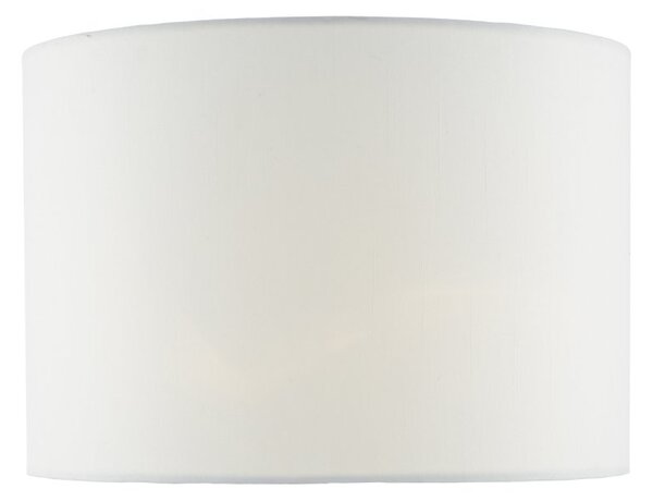 Dar Lighting Ciara Linen Drum Shade In White Finish 33 cm