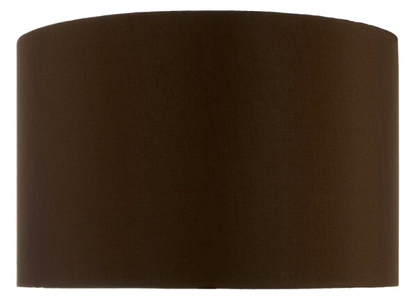 Dar Lighting Voyage Faux Silk Drum Shade In Brown 38 cm