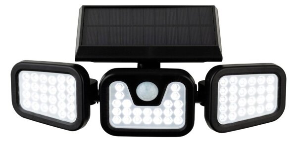 Firstlight 3865BK Avenue LED Solar Outdoor Security Wall Light with PIR In Black IP44