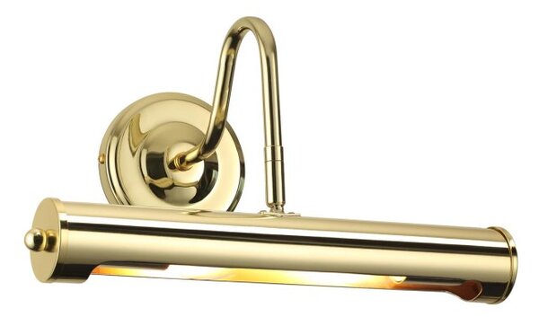 Classic 12 Inch Polished Brass Swan Neck Picture Light