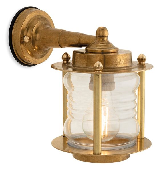 Firstlight 3851BR Nautic Outdoor Solid Brass Wall Light with Clear Glass IP23