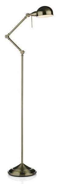 Dar RAN4975 Ranger Adjustable Floor Lamp In Antique Brass
