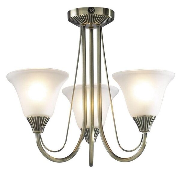Dar BOS03 Boston 3 Light Semi Flush Fitting