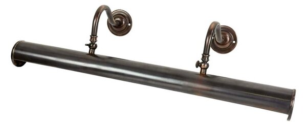 Bowood Dark Antique Bronze 60cm Twin Arm Solid Brass Picture Light