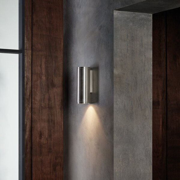 Astro 1428002 Ava Coastal 200 Outdoor Wall Light In Brushed Stainless Steel Finish IP44