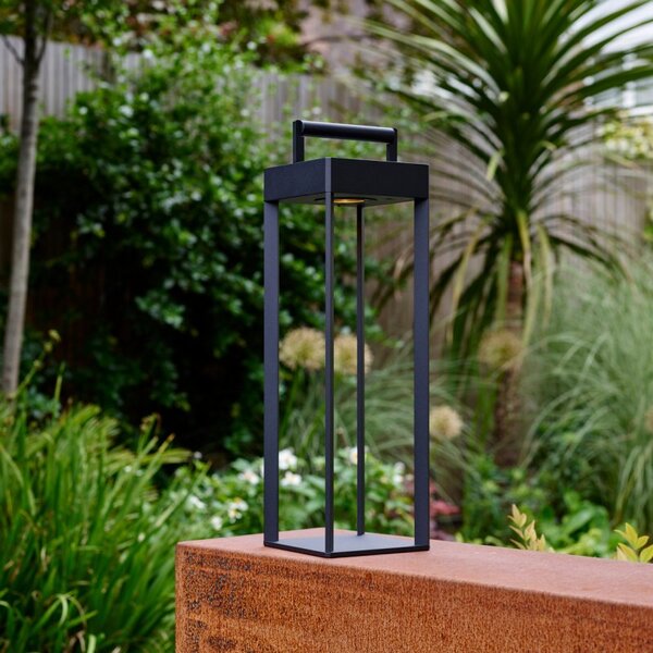 Astro 1430002 Kuro 450 Outdoor Solar Powered Floor Lantern In Textured Black IP44