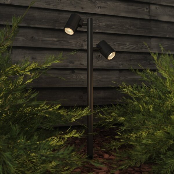 Astro 1401024 Bayville Twin Spike Spot Outdoor Light In Textured Black Finish IP66