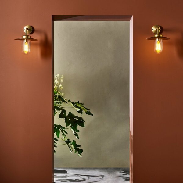 Astro 1400003 Portree Outdoor Wall Light In Satin Brass Finish IP44