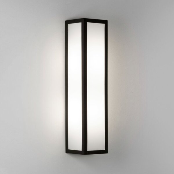 Astro 1178012 Salerno 350 LED Outdoor Wall Light In Textured Black With Frosted Glass IP44