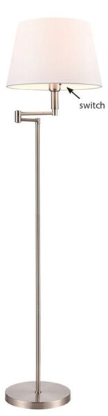 Franklite 1 Light Swing-Arm Floor Lamp Finished in Satin Nickel SL254/1191
