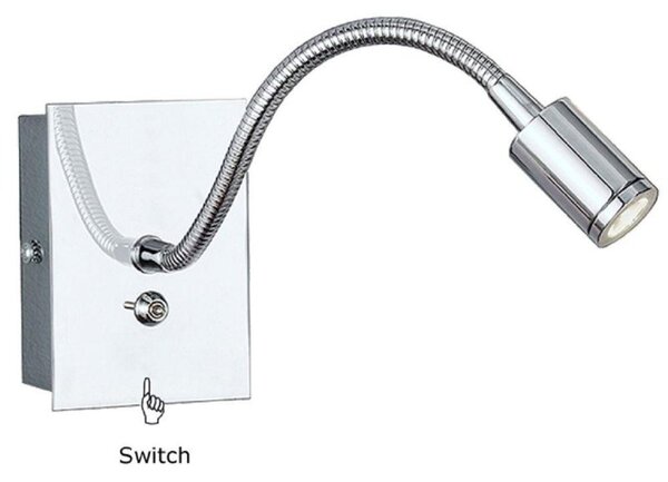 Franklite 1 Light LED Bedside Reading Wall Light WB930