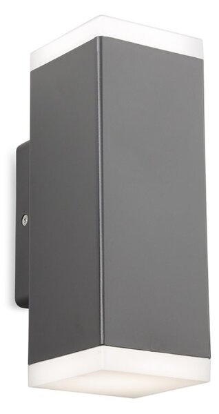Firstlight 4162GP Kuga Outdoor LED Resin Rectangular 2 Light Wall Light In Graphite Finish IP65