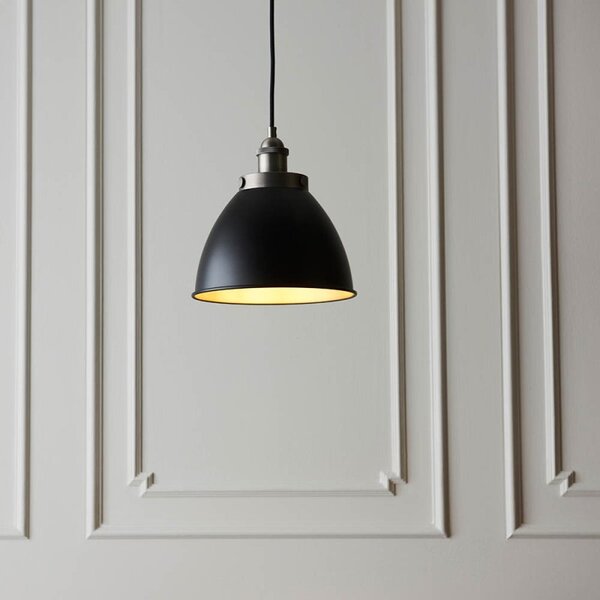 Endon 98750 Franklin Small Ceiling Pendant Light In Aged Pewter and Matt Black Finish