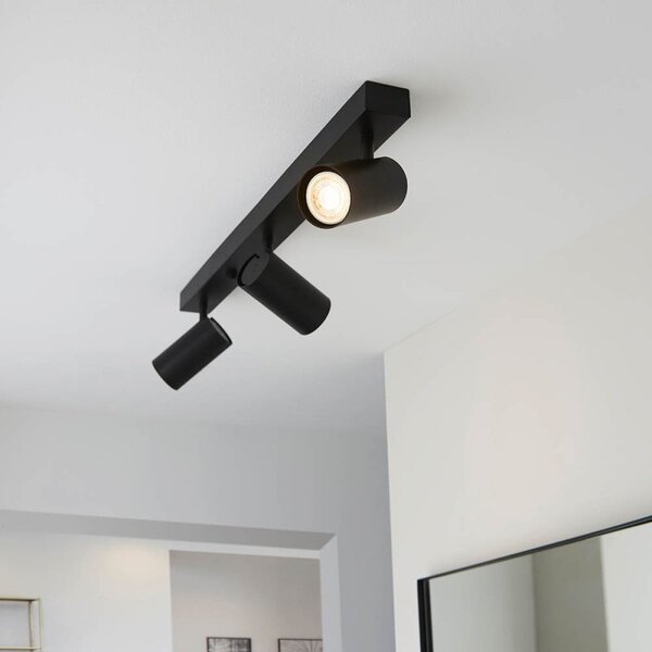Endon 98456 Rez 3 Light Ceiling Bar Spotlight In Matt Black Finish