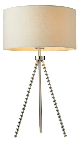 Endon 73144 Tri Tripod Table Lamp in Chrome Finish With Ivory Shade